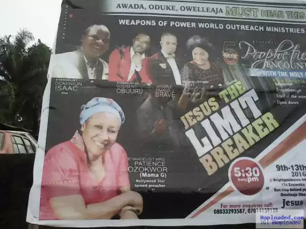 Check out Patience Ozokwor aka Mama G’s Crusade poster